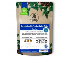 Kavos pupelės Ingagi Coffee be kofeino Colombia Excelso Swiss Vanduo 250g