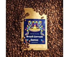 Kavos pupelės Świeżo Palona Kavos pupelės Brazilija Cerrado Santos Natural 250g