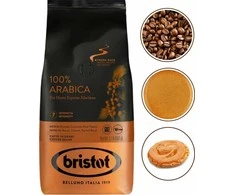 Bristot 100% Arabica kava 500g nesmulkintų pupelių