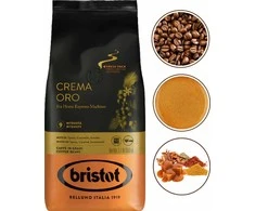 Bristot Crema Oro 500g nesmulkintų kavos pupelių