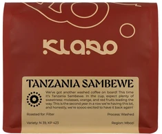 Klaro Klaro kavos pupelės - kavos pupelės Tanzania Sambewe Washed Filter 250 g