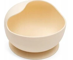 Kean Silicone Kūdikių silikoninis dubuo su siurbtuku New Baby smėlio spalvos