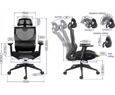 Kėdė Cortek KVĖPUOJANTI SUKAMA KĖDĖ ŽAIDĖJAMS CORTEK Juodas VISION OFFICE