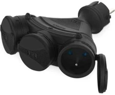 KEL Kištuko skirstytuvas 3 lizdai be 16A 250V IP54 juodas GN-X3/54 W-01154