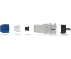 KEL Paprastas kištukas 16A 2P + Z 250V IP54 pilkas / mėlynas WT-54 (W-97976)
