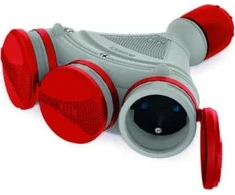 KEL Prailginimo laido skirstytuvas su 3 lizdais be 16A 250V IP54 pilka/raudona GN-X3/54 W-01155