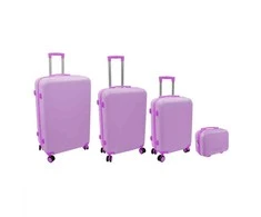 Kelioninis ORDINETT Suitcase set of 4 pieces 98L (48x29x75cm) + 60L (42x25x64cm) + 43L ( 36x23x56cm) + 15L (24x17x33cm) pink