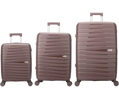Kelioninis 3 in 1 lagaminų rinkinys PP T5963-0 rudos spalvos SEMI LINE