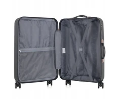 Kelioninis 3 VNT. 1 RINKINYS lagaminų ABS T5787-0 juodas SEMI LINE