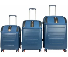 Kelioninis RINKINYS 3IN1 LAGAMINAI ABS+MINKŠTAS AUDINYS T5737-0 MĖLYNAS+ORANŽINIS SEMI LINE