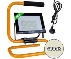 Keltin 50 W LED prožektorius su konstrukciniu stovu ir laidu - neutrali balta spalva 4500 K (10)
