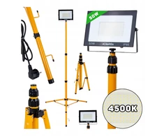 Keltin 50 W LED prožektorius su teleskopiniu stovu ir laidu – neutrali balta 4500 K (1)