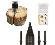 KELTIN Grąžtas – sraigtas malkoms skaldyti 45 mm + adapterių rinkinys 3 vnt. (20)