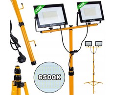 KELTIN LED prožektorius 2x100W su teleskopiniu stovu ir laidu – šaltai balta spalva 6500K (1)