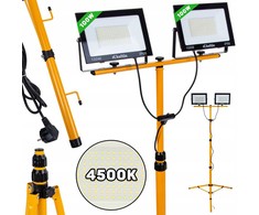Keltin LED prožektorius 2x100W su teleskopiniu stovu ir laidu - neutrali balta spalva 4500K (1)