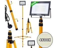 Keltin 100 W LED prožektorius su teleskopiniu stovu ir laidu – neutrali balta 4500 K (1)