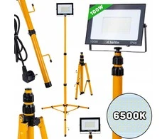 Keltin 100 W LED prožektorius su teleskopiniu stovu ir laidu – šaltai balta 6500 K (1)