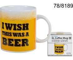 Kemis Milžiniškas puodelis "I wish this was a beer"