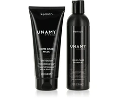 Unamy System Home Care Set Kemon: Unamy System Hair Care Hair Šampūnas, 250 ml + Unamy System Hair Care Hair Treatment Kreminis Mask, 200 ml