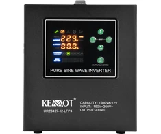 Maitinimo šaltinis KEMOT PROsinus-1500-LFP4 avarinis maitinimo šaltinis, grynos sinusinės bangos keitiklis su įkrovimo funkcija 12V 230V 1500VA/1050W