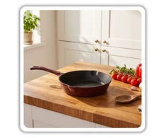 Atusa keptuvė Emaliuota ketaus keptuvė 20 cm HAGE Eggplant (DR20-eggplant)