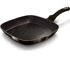 GRANITINĖ GRILĖLĖ 28x28cm BERLINGER HAUS Blizganti juoda BH-6611