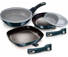 3 GRANITINIŲ KETUČIŲ RINKINYS BERLINGER HAUS METALLIC AQUAMARINE BH-7049