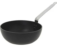 De Buyer Wok keptuvė, 24 cm, intensyviai šokoladinė