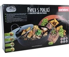 Orion Pašarinimo keptuvė 28cm su stikline dangčiu