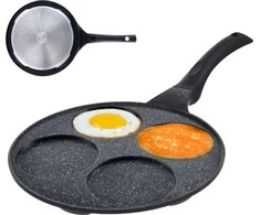 Orion Keptuvė kiaušiniams GRANDE 27 cm - granitinė, 4 formos