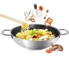 Orion plieninė wok keptuvė 28 cm su nepridegančia danga