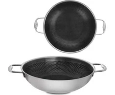 Orion plieninė wok keptuvė 28 cm su nepridegančia danga