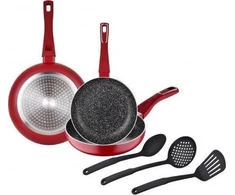 Keptuvė San Ignacio SAN IGNACIO Rinkinys 3 patelni Caoba 20/24/28cm + 3 priedai (SG-6885)
