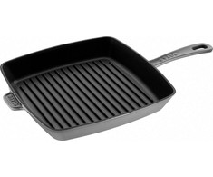 STAUB Kvadratinė ketaus grilio keptuvė 26 cm, grafitas