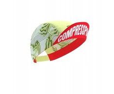 Kepurė Compressport „Pro Racing“ kepuraitė – žalia, maskuojanti / fluorescencinė raudona