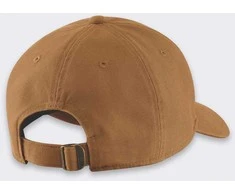 Kepurė Czapka Carhartt drobė su siuvinėta grafika, ruda