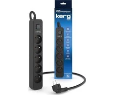 KERG ilgintuvas su automatiniu jungikliu – 5 lizdai, 16A, 1,5m