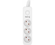 HSK Data kerg ilgintuvas kerg m02380 su jungikliu-3 lizdai-balta-pilka-3.0m-16a-h05vv-f-3x1,5mm2 m02380