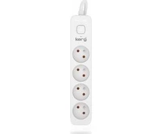 HSK Data Kerg M02392 4 gniazda-balta ir-pilka-3.0m-10a-h05vv-f-3x1,0 mm2
