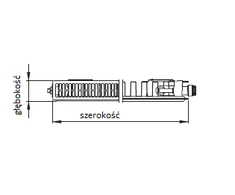 Kermi Therm X2 Profil-V 33 radiatorius 600x900mm - FTV330600901R1K