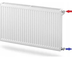 KermiX2 Profil-K type 33 554x155x1400 modernizavimo radiatorius, baltas, 10 barų, su gaubtais, 2944W