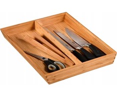 Bambukinis padėklas stalo įrankiams, peiliams, 43 x 35 cm, Kesper