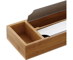 Kesper Bamboo aliuminio folijos ir maistinės plėvelės dozatorius ir laikiklis