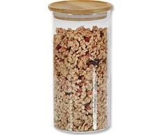 Kesper Indas biriems produktams, stiklas/bambukas, 1,2 l, D 10 cm, H 20 cm, vnt