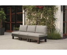 Keter Trivietė sodo sofa „Elements“ pilka šviesiai pilka