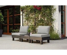 Lauko baldų komplektas Keter Sodo baldų komplektas Elements Balcony Set pilka šviesiai pilka