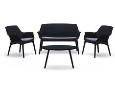 Lauko baldų komplektas Keter Bica Sodo baldų komplektas Luxor Lounge Set pilka