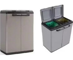 Keter Šiukšlių rūšiavimo spintelė Split Premium, pilka ir juoda, 92cm