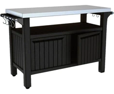 Keter daugiafunkcinis stalas kepsninei, Unity XL 207L, grafitinis