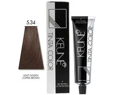 Keune Tinta Color ilgalaikiai plaukų dažai 5.34 šviesiai auksinė vario ruda, 60 ml